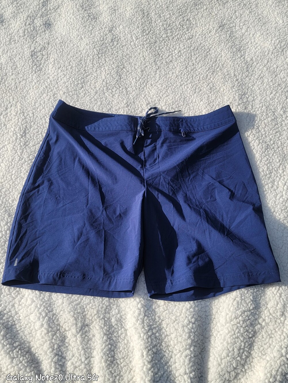 Lands End SunShade Board Shorts Plus Size 18 Blue Swim Active